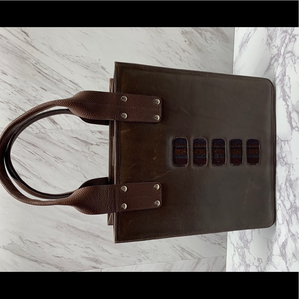 JOYCE MARTIN Brown Top Handle Tote